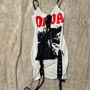 Small lace up bodycon dress